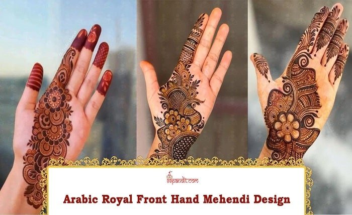 royal front hand mehndi design